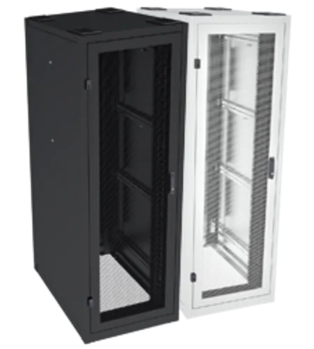 RFM2 pre-configured server cabinet, black and white